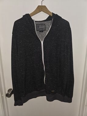 Brooklyn Cloth Large Slub Knit Grey Zip Up Hoodie From The Buckle Y2K 2000
